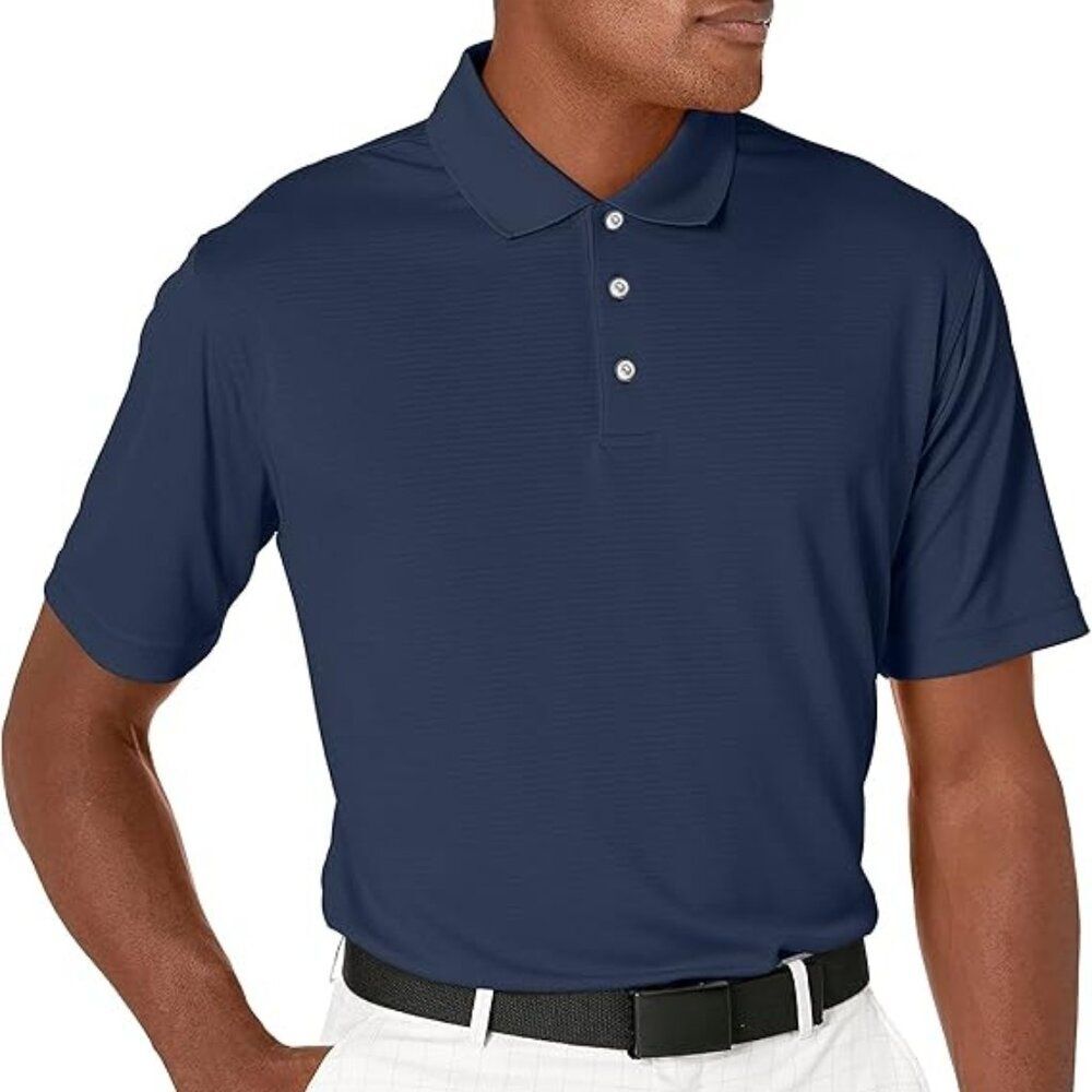 Pebble Beach Performance Men's Navy Polo Golf Shirt, Size L - New!